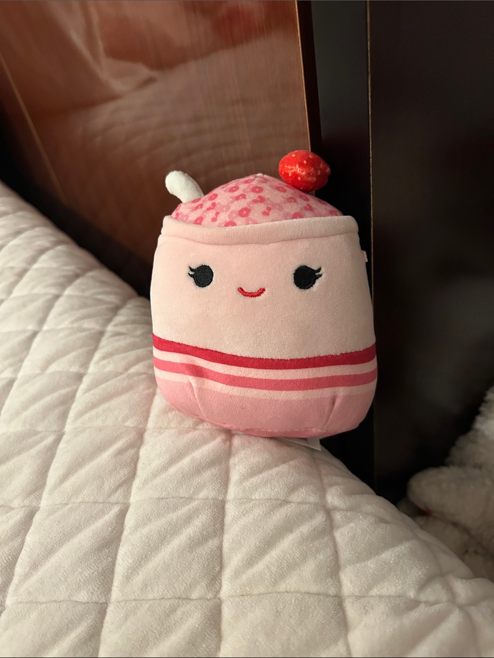 Marlene strawberry drink Squishmallow. Scented plush.